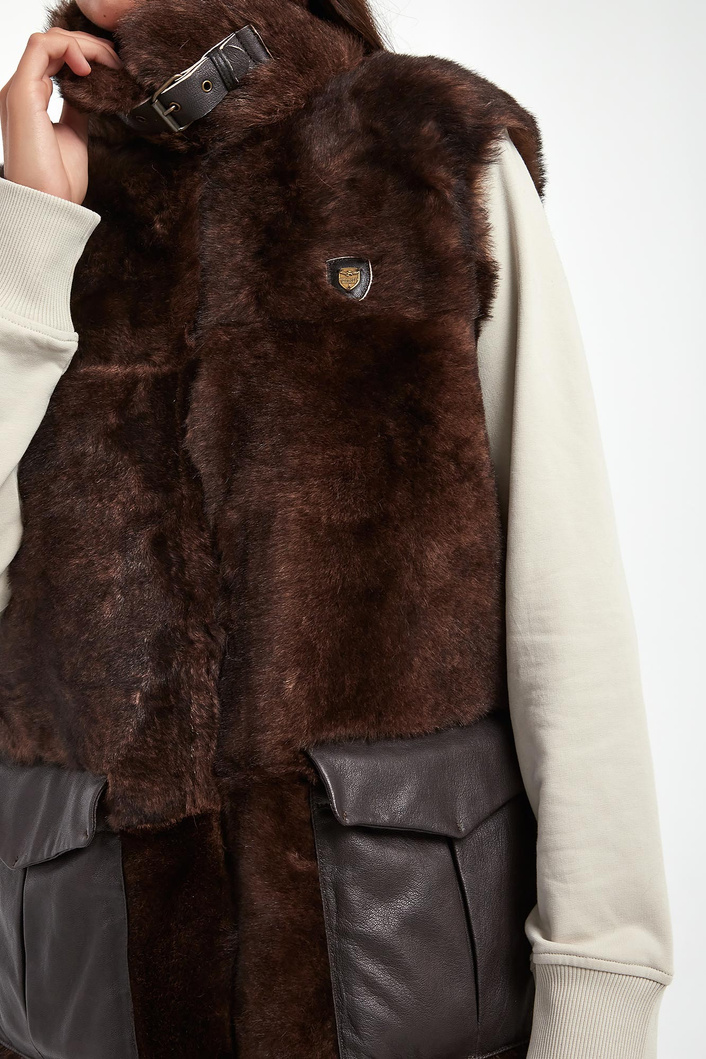 Kamizelka damska futrzana AERONAUTICA MILITARE