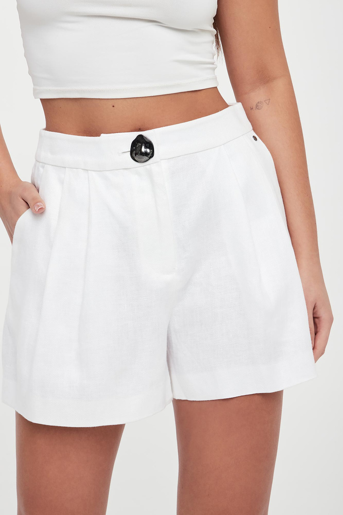 Szorty damskie lniane ARMANI EXCHANGE
