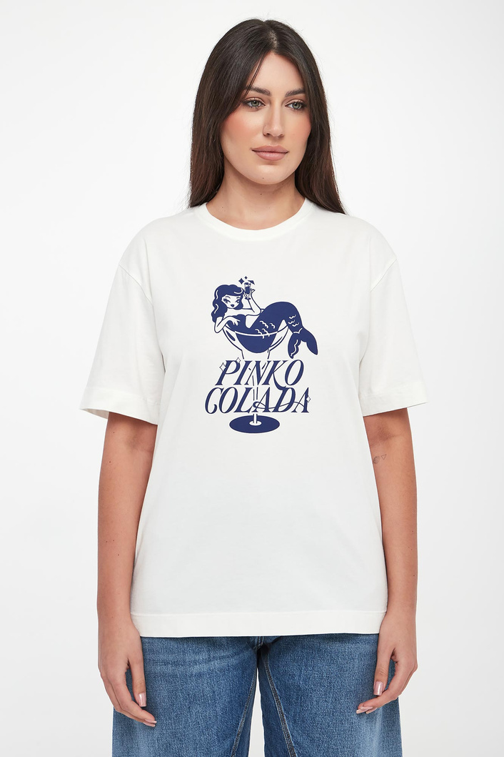 T-shirt damski z grafiką Strepitoso PINKO