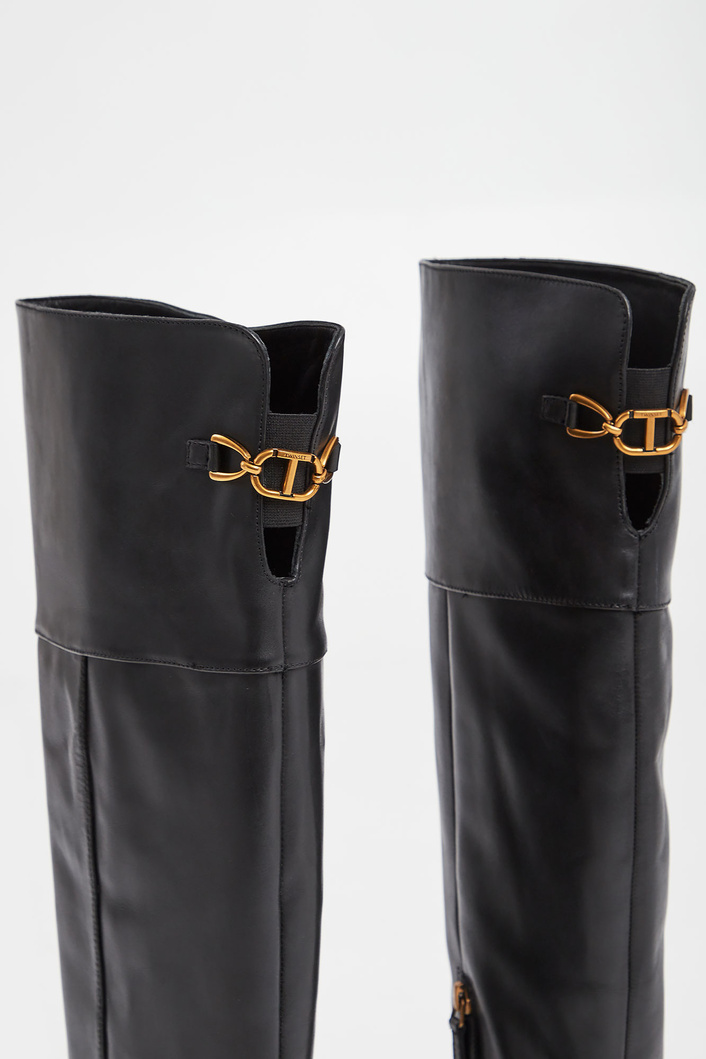 Kozaki skórzane TWINSET