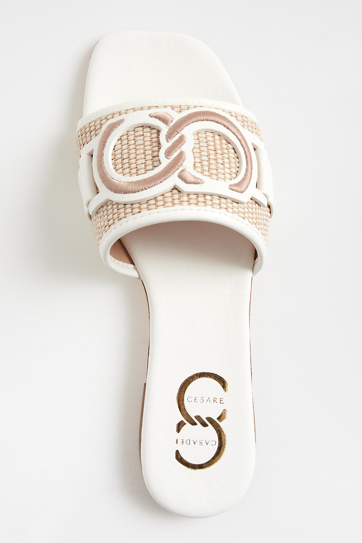 Klapki damskie skórzane CESARE CASADEI