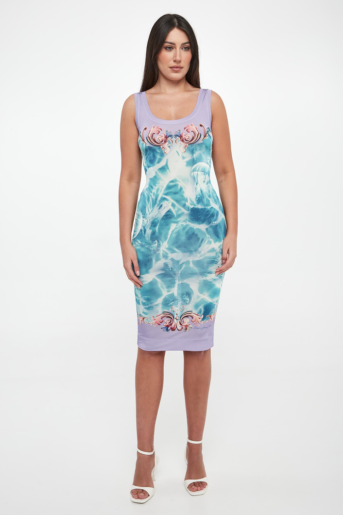 Sukienka z nadrukiem VERSACE JEANS COUTURE