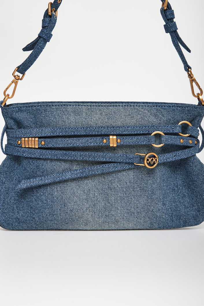 Torebka jeansowa Belt Bag PINKO