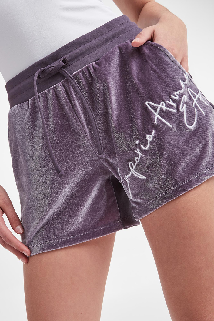 Spodenki damskie welurowe EA7 EMPORIO ARMANI