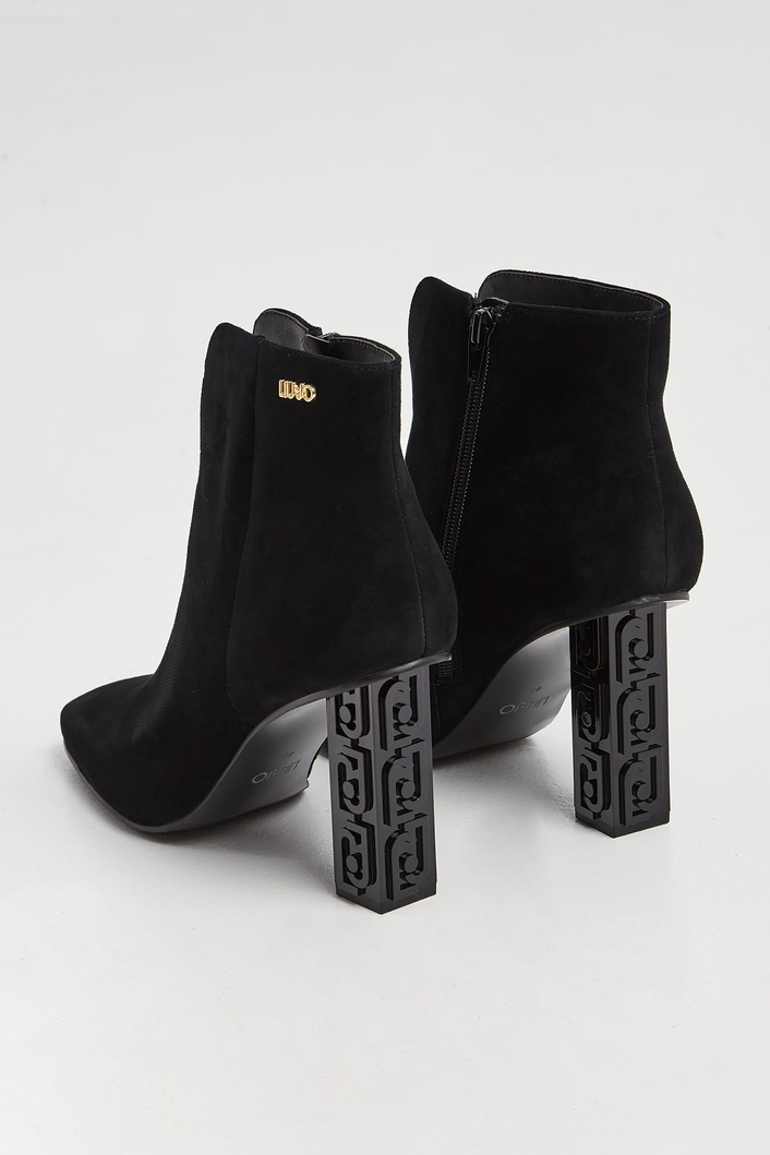 Botki damskie na obcasie zamszowe LIU JO