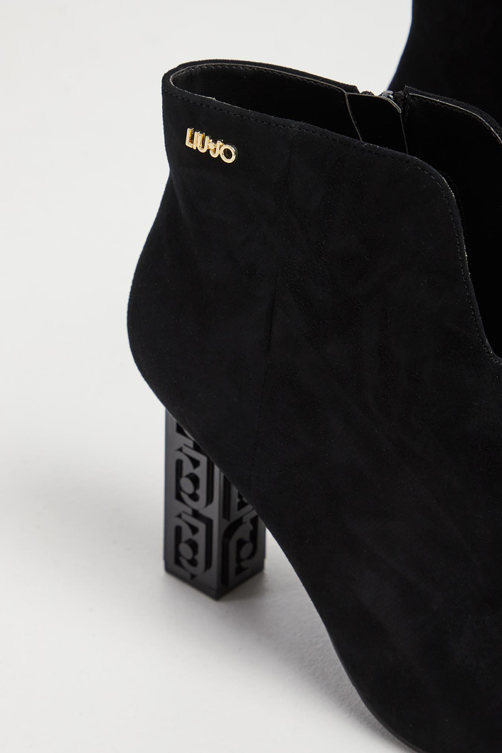 Botki damskie na obcasie zamszowe LIU JO