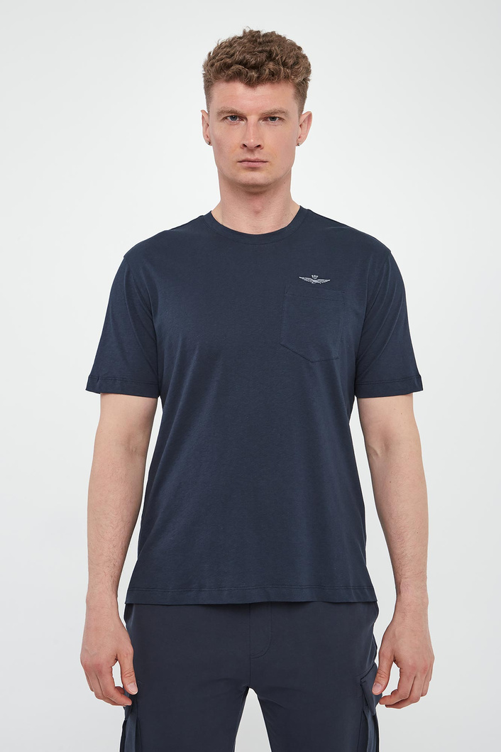 T-shirt męski z logo AERONAUTICA MILITARE