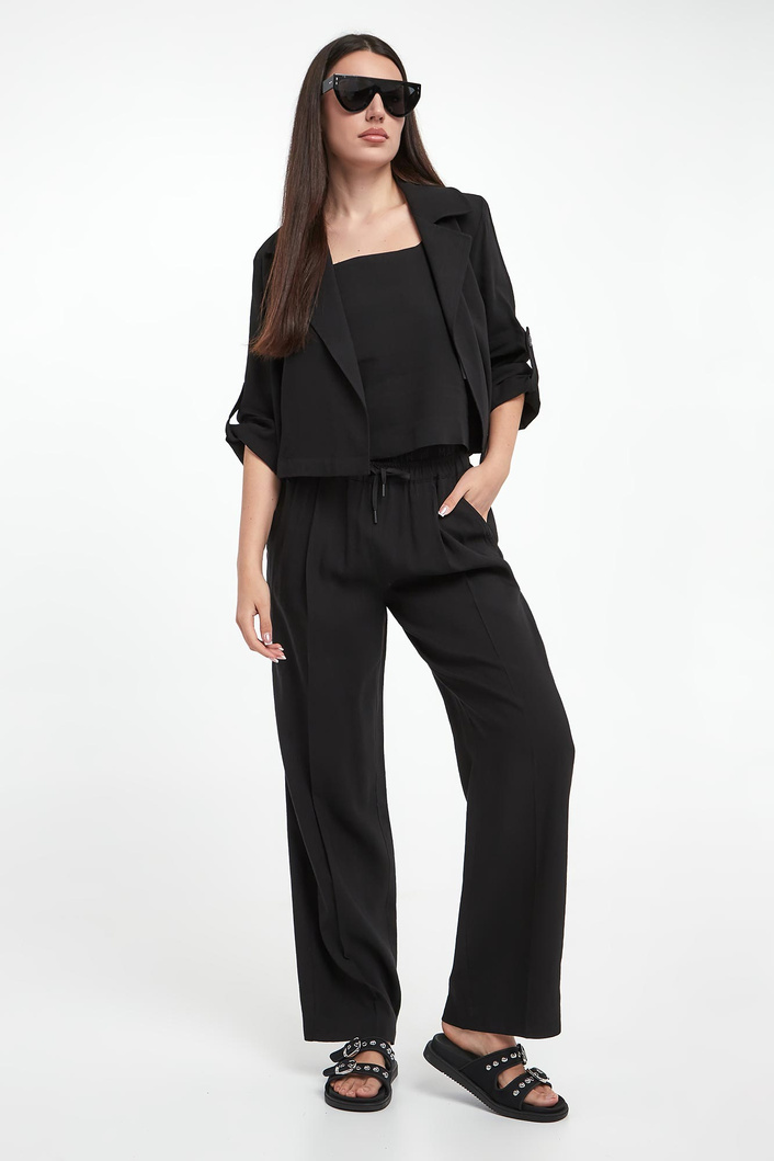 Spodnie damskie lniane Fred MARELLA MONOCHROME