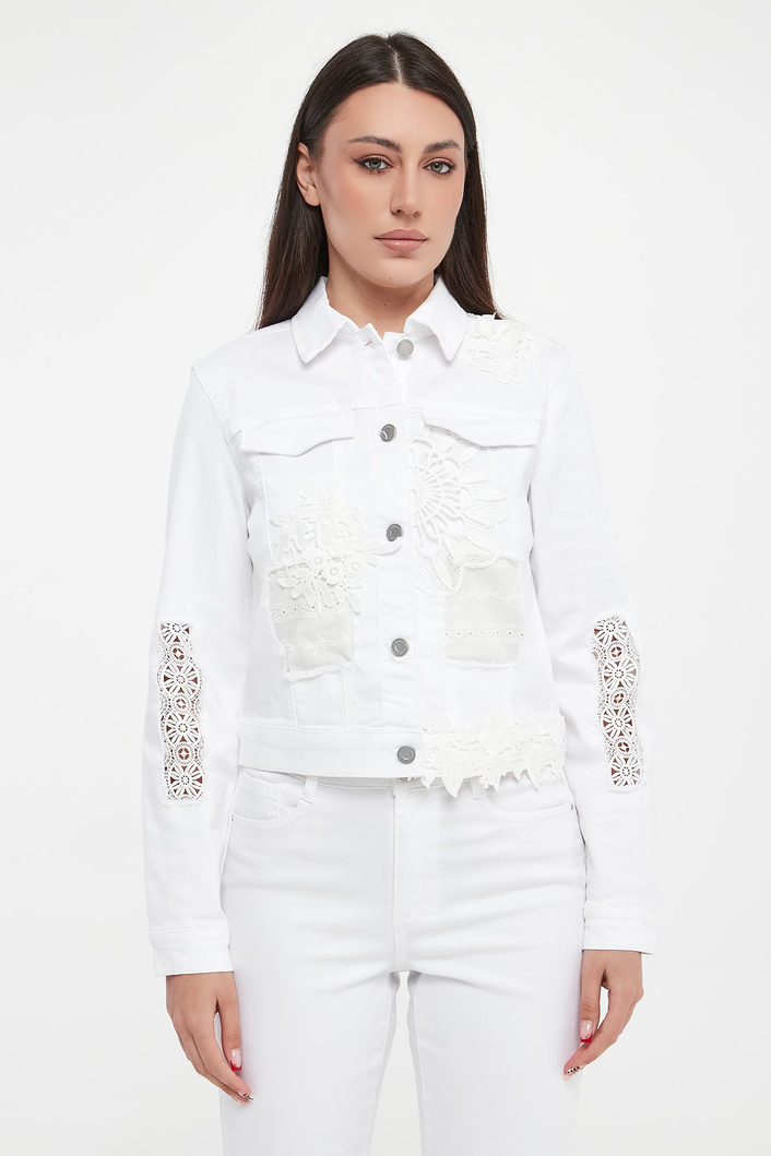 Katana jeansowa damska z haftem JOSEPH RIBKOFF JEANS