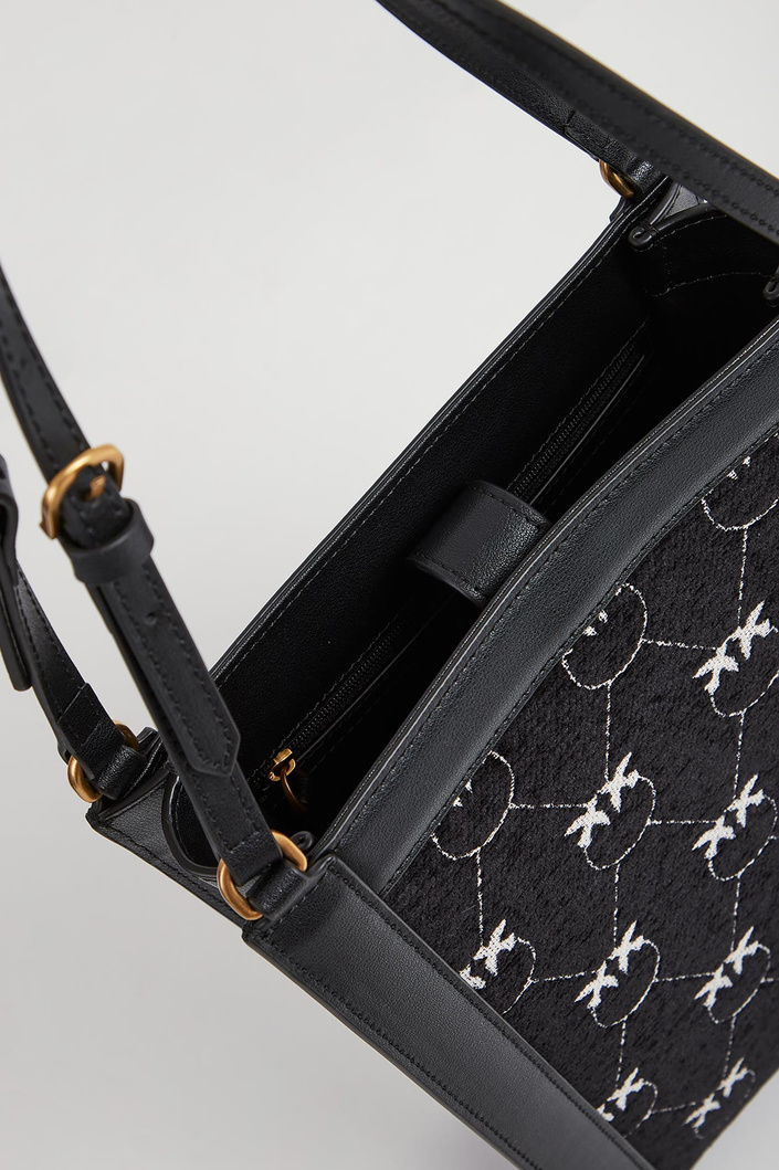 Torebka damska Mini Vertical Shopper Jacquard PINKO