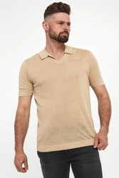 Polo męskie lniane KARL LAGERFELD