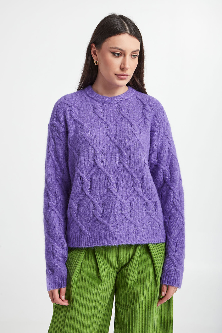 Sweter damski z wełną alpaki GESTUZ