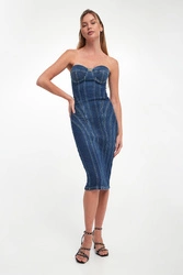 Sukienka jeansowa bodycon ELISABETTA FRANCHI