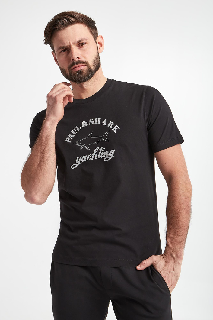 T-shirt męski z logo PAUL&SHARK