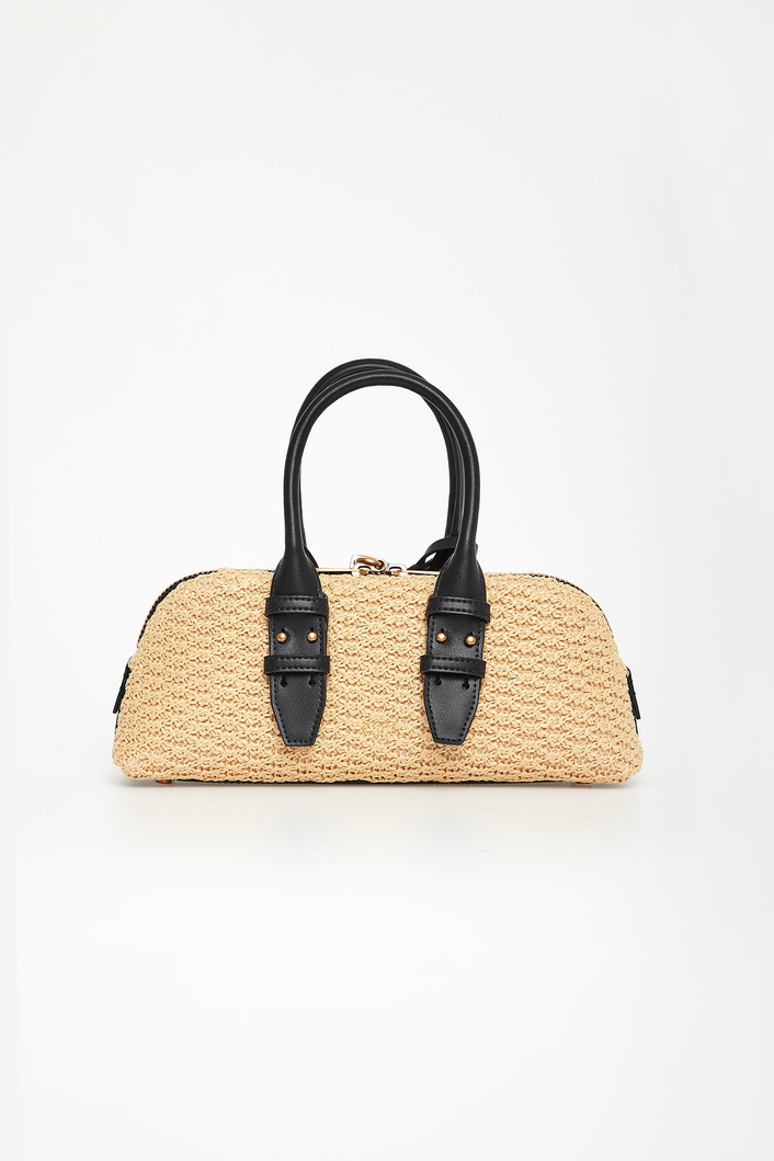 Torebka rattanowa Bowling Baguette PINKO