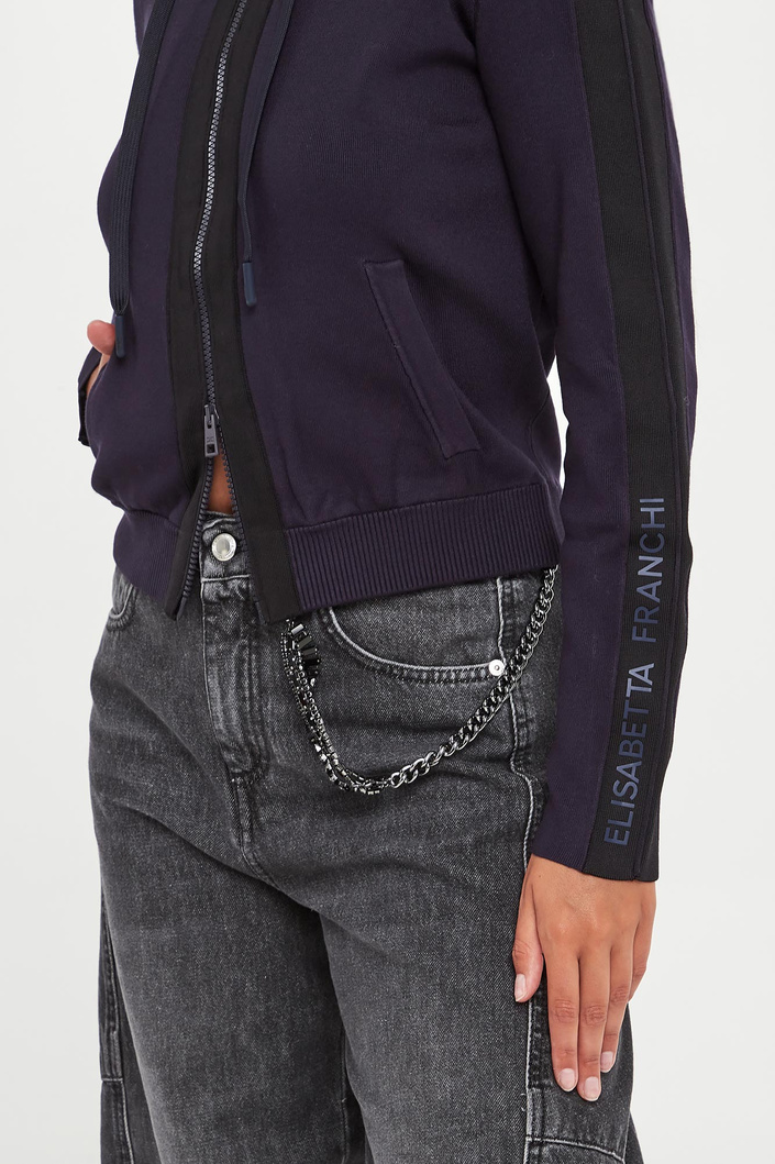 Sweter damski z kapturem ELISABETTA FRANCHI