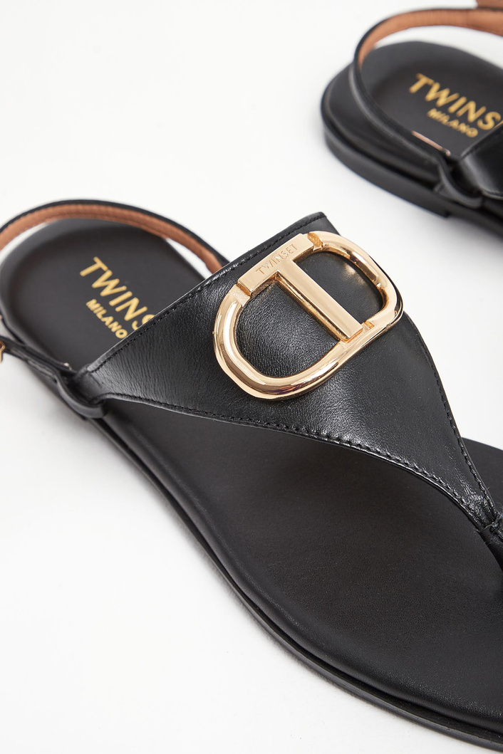 Sandały damskie skórzane TWINSET
