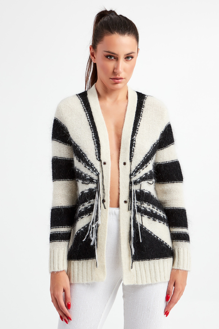 Kardigan z moherem Noresund JOHN RICHMOND