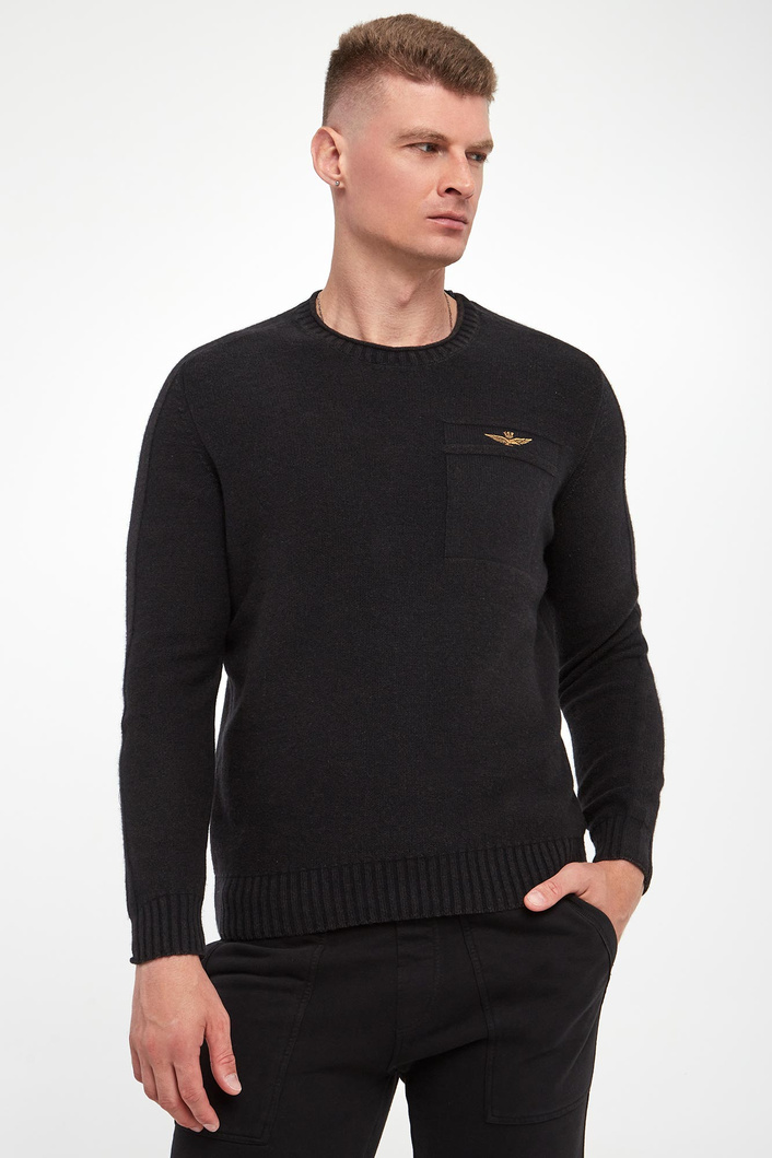 Sweter męski z wełną AERONAUTICA MILITARE
