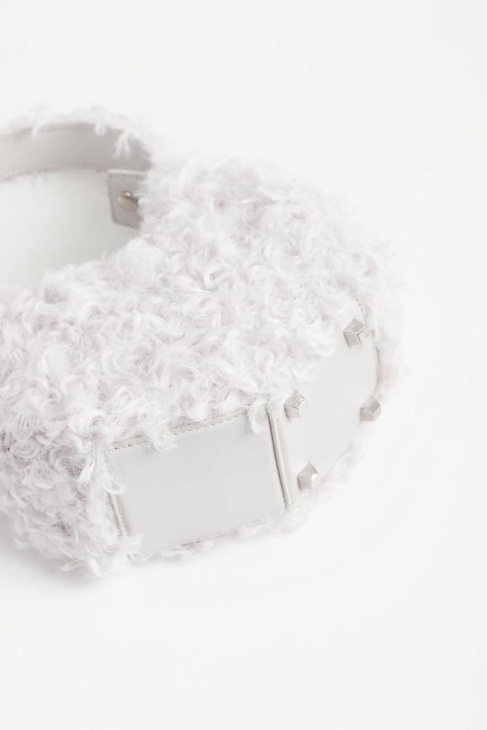 Torebka bangle z futerkiem PATRIZIA PEPE