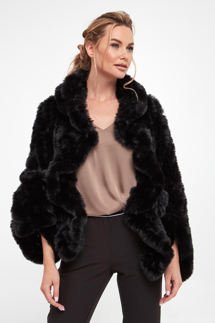 Ponczo damskie futrzane JOSEPH RIBKOFF