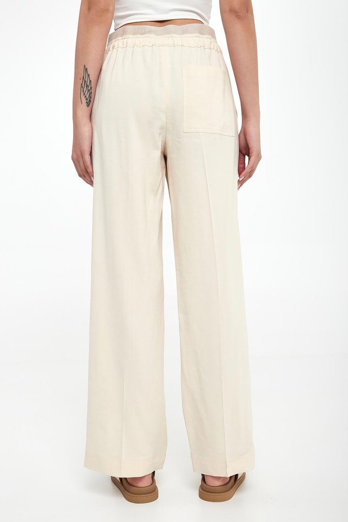 Spodnie damskie lniane Fred MARELLA MONOCHROME