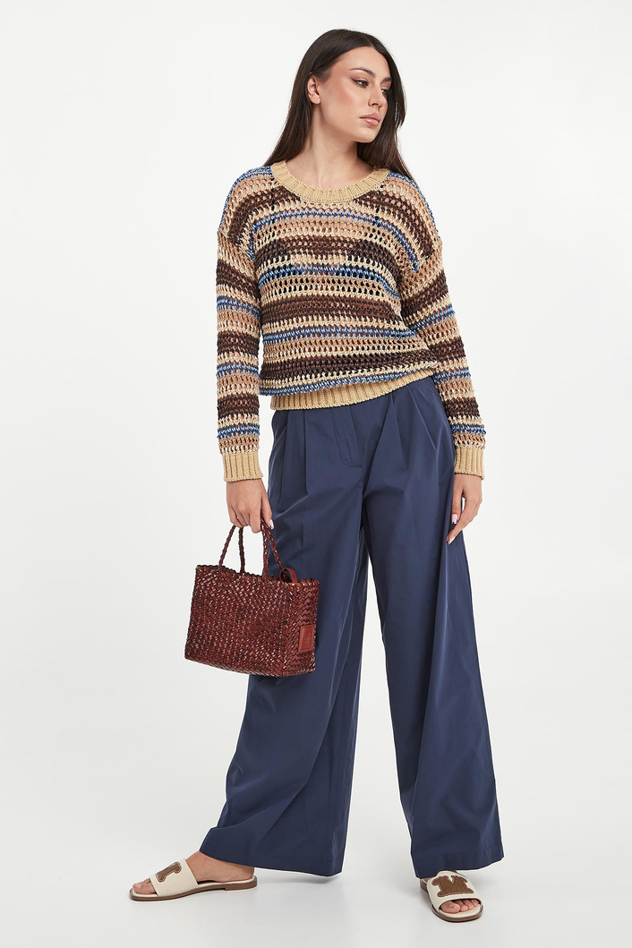 Sweter damski ażurowy lniany Onirica WEEKEND MAX MARA