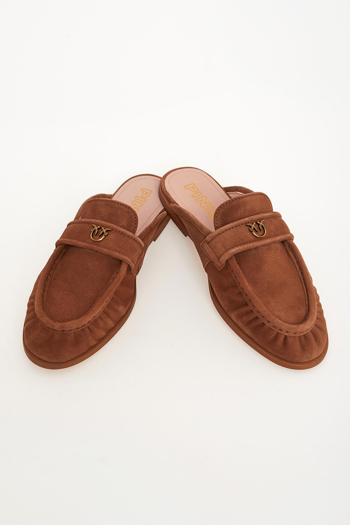 Klapki damskie zamszowe PINKO