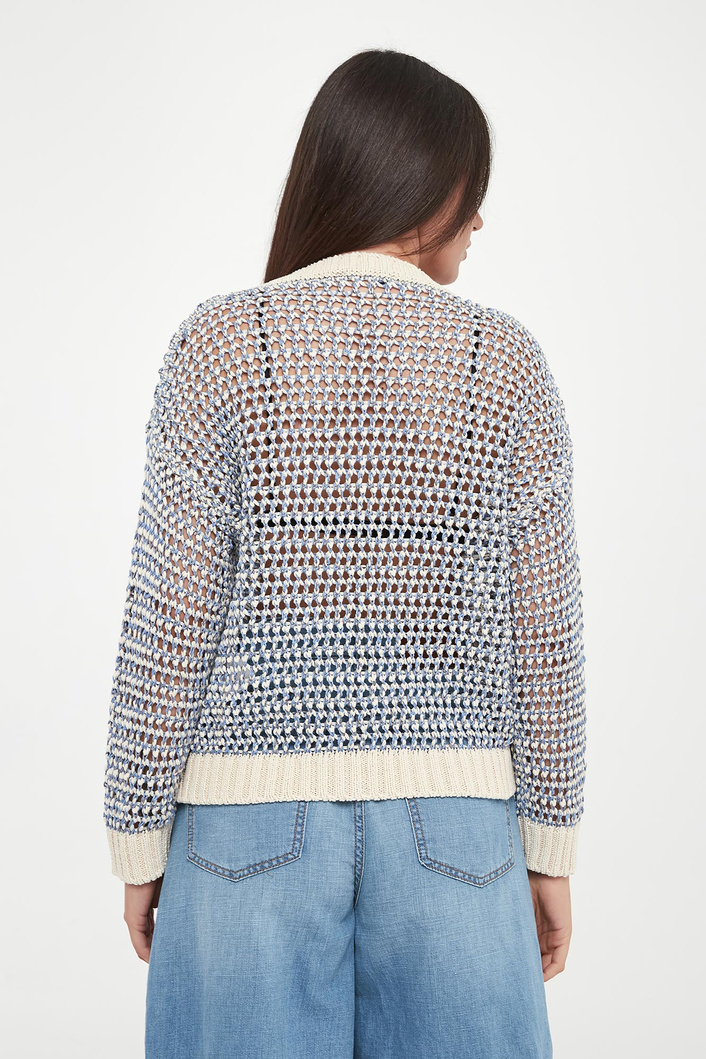 Sweter damski ażurowy lniany Onirica WEEKEND MAX MARA
