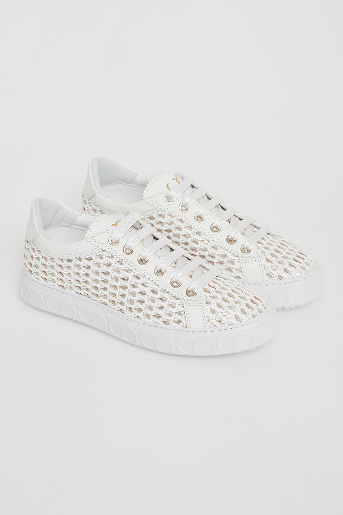 Sneakersy damskie skórzane CESARE CASADEI
