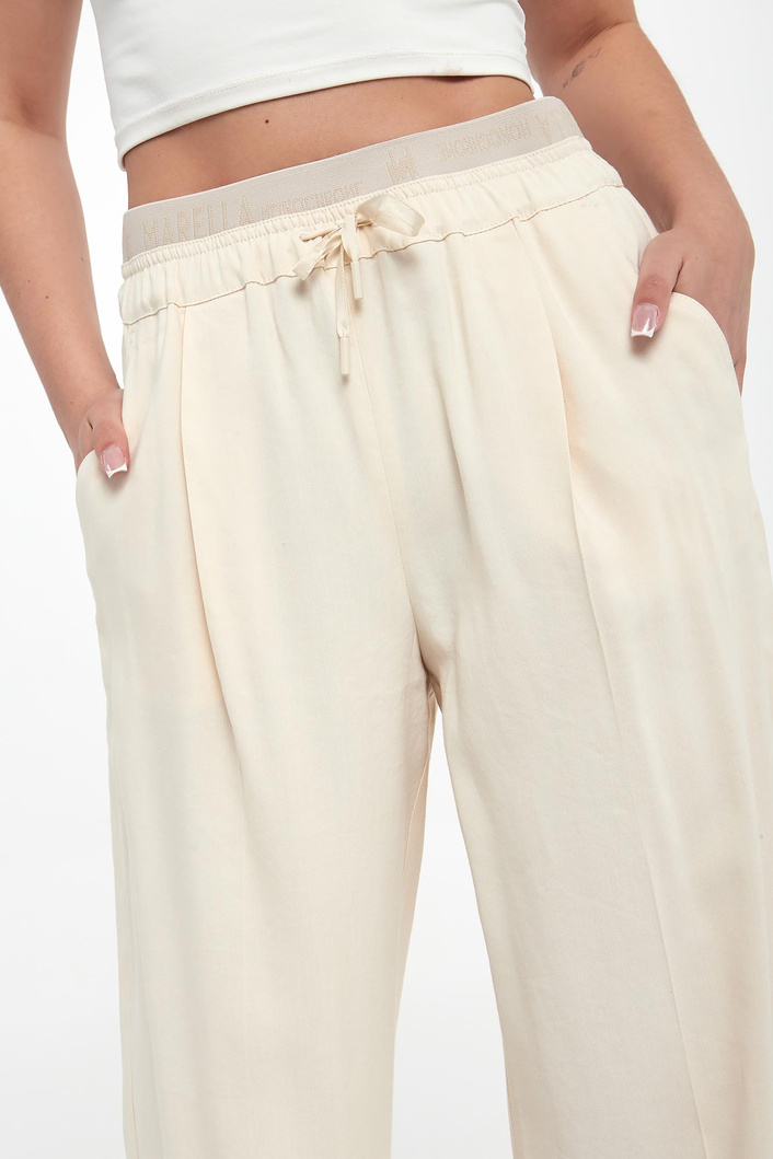 Spodnie damskie lniane Fred MARELLA MONOCHROME