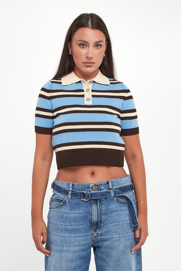 Sweter polo damski wełniany Gorgona PINKO