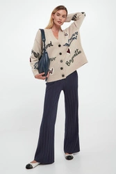 Spodnie damskie dzianinowe Tema MM