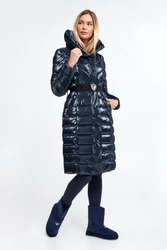 Płaszcz damski pikowany EA7 EMPORIO ARMANI