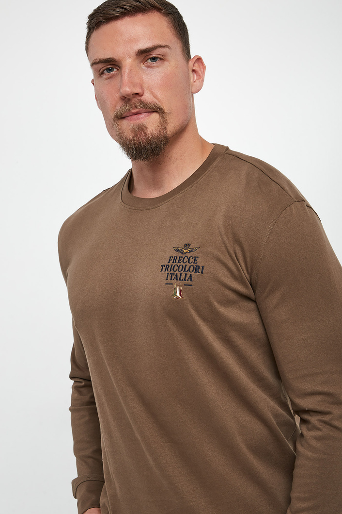 Longsleeve męski z logo AERONAUTICA MILITARE