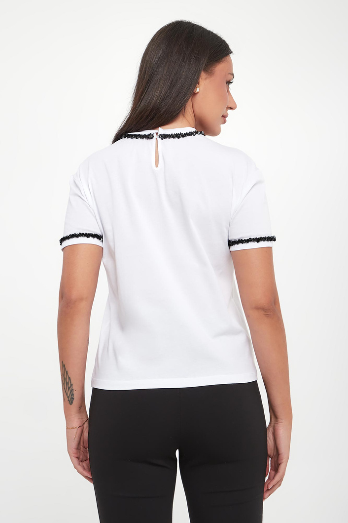 T-shirt damski z kokardą TWINSET