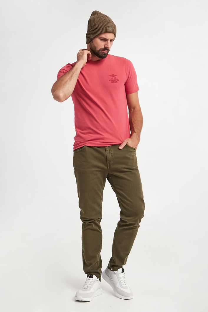 T-shirt męski z logo AERONAUTICA MILITARE