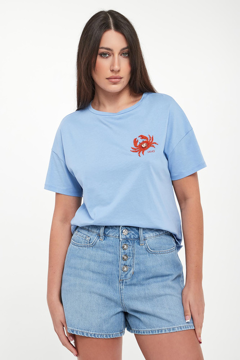 T-shirt damski z logo LIU JO