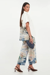 Spodnie damskie jedwabne Curva WEEKEND MAX MARA