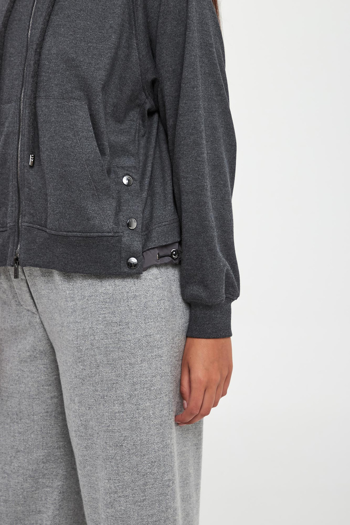Bluza damska rozpinana z kapturem PESERICO