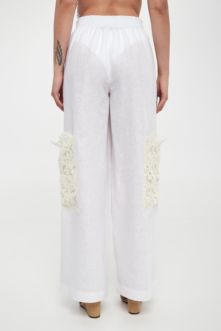 Spodnie damskie lniane ERMANNO SCERVINO LIFE