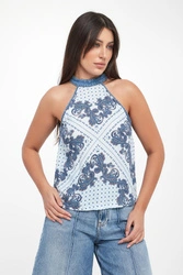 Top damski z wzorem paisley Zingarella PINKO
