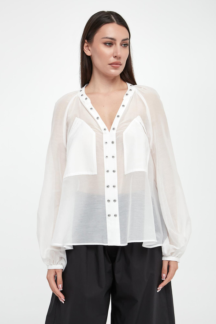 Koszula damska z jedwabiem Darren PINKO