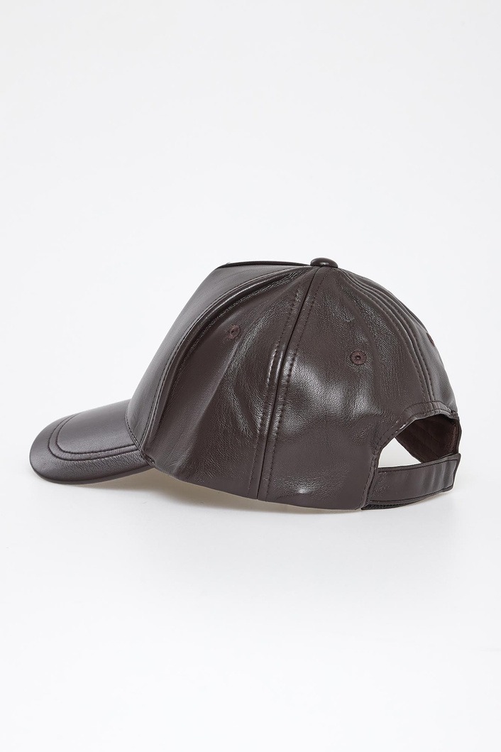 Czapka z daszkiem damska z ekoskóry ARMANI EXCHANGE