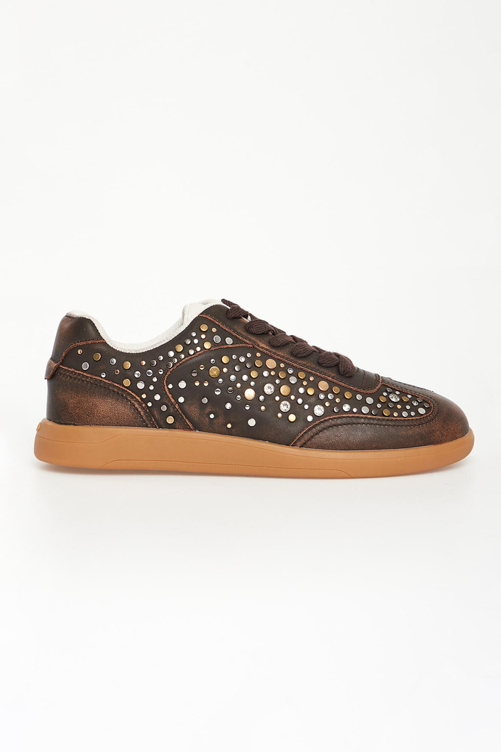Sneakersy damskie skórzane z dżetami Connor 06 LIU JO