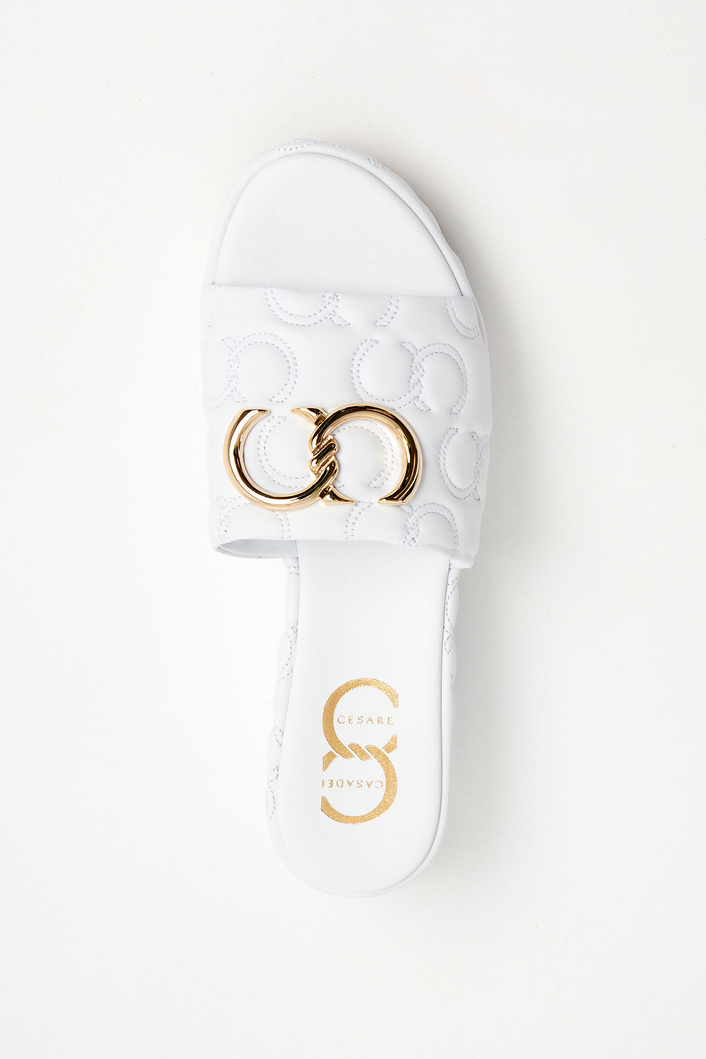 Klapki skórzane CESARE CASADEI