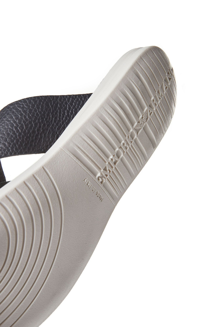 Klapki męskie skórzane EMPORIO ARMANI