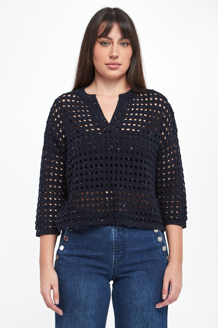 Sweter damski ażurowy JOSEPH RIBKOFF