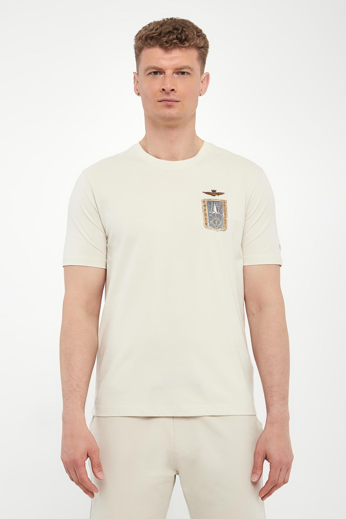 T-shirt męski z logo AERONAUTICA MILITARE