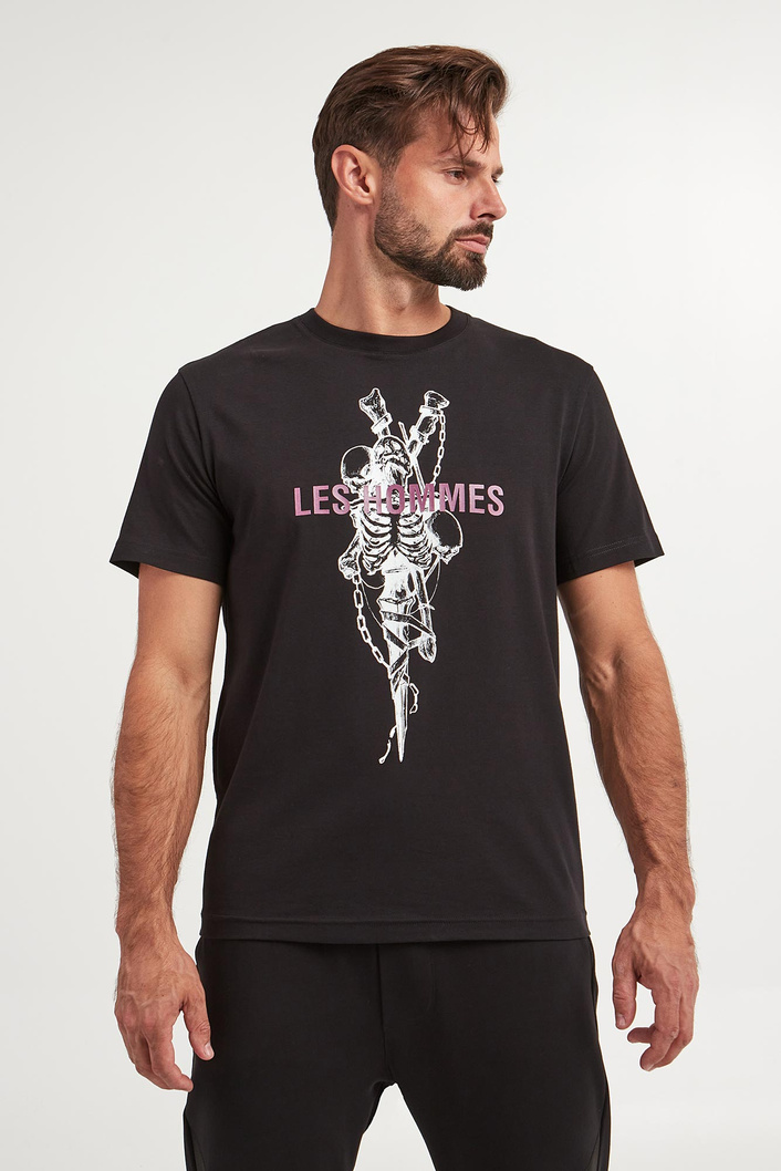 T-shirt męski z logo LES HOMMES